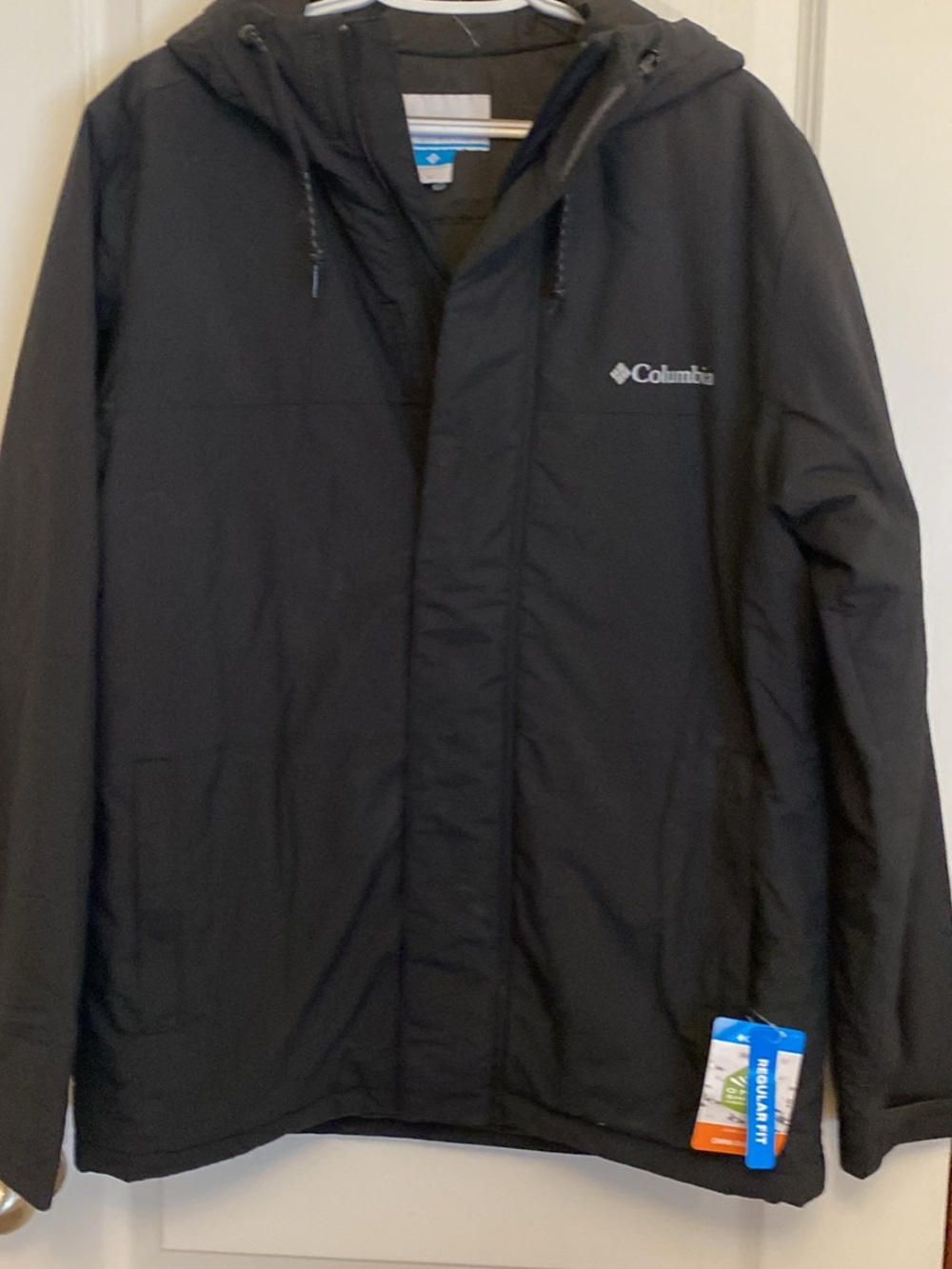Columbia Black Hooded Omni Heat Jacket, Men's Medium